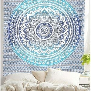 Blue Mandala Tapestry Wall Hanging Art Bedroom